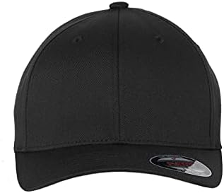 Flexfit 6277 Wooly Combed Twill Cap (Adult XXL (7 3/8" - 8"), Black)