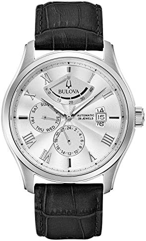 Bulova Men's Classic 6 Hand Power Reserve Leather Strap Watch