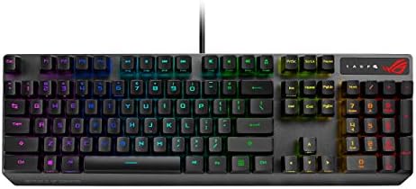 ASUS ROG Strix Scope RX Gaming Mechanical Keyboard, Red Optical Switches, USB 2.0 Passthrough, 2X Wider Ctrl Key, Aura Sync, Armoury Crate RGB Lighting, Black