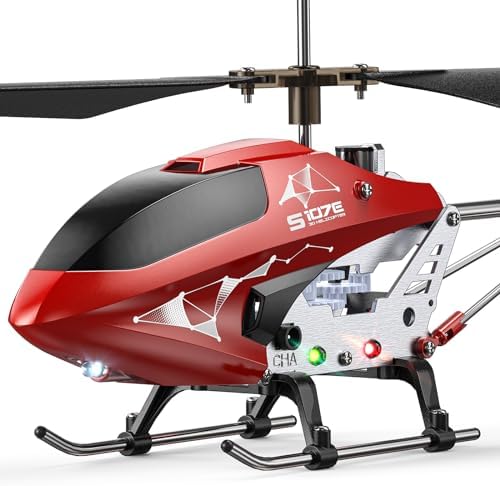 S107H-E RC Helicopter with Altitude Hold, 3.5 Channel, Gyro Stabilizer - For Kids and Beginners