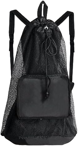 Luwint Extra Large Mesh Dive Bag, Oversized Scuba Gear Backpack for Snorkeling Diving, Sports Duffle Gym Bag for Balls