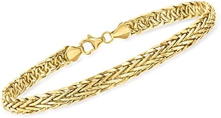Ross-Simons 14kt Yellow Gold Braided Wheat Bracelet