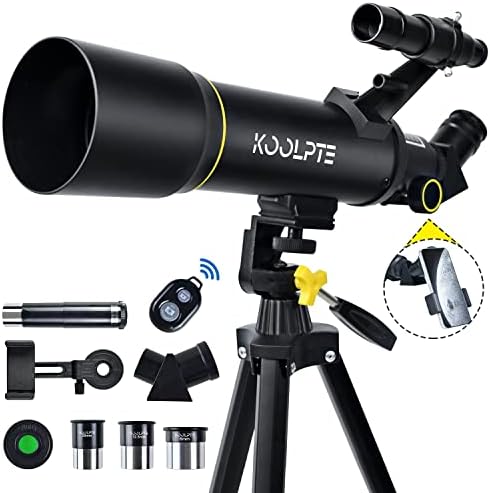 Telescope, 70mm Aperture 400mm, with Adjustable Tripod, Entry-Level, Ideal Choice for Family, Adults, and Children's Education, Includes Extra Finder Scope, Barlow Lens, Carry Bag, and Phone Adapter