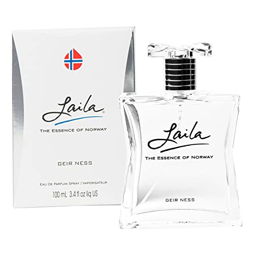Geir Ness Laila Eau de Parfum Spray - Long Lasting Fresh, Airy and Clean Fragrance for Women - 3.4 oz / 100 ml