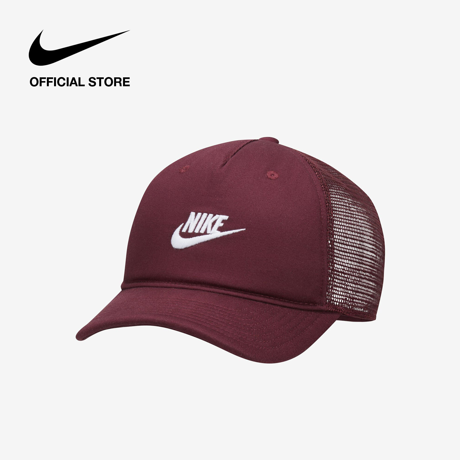 Nike Unisex Rise Structured Trucker Cap - Night Maroon