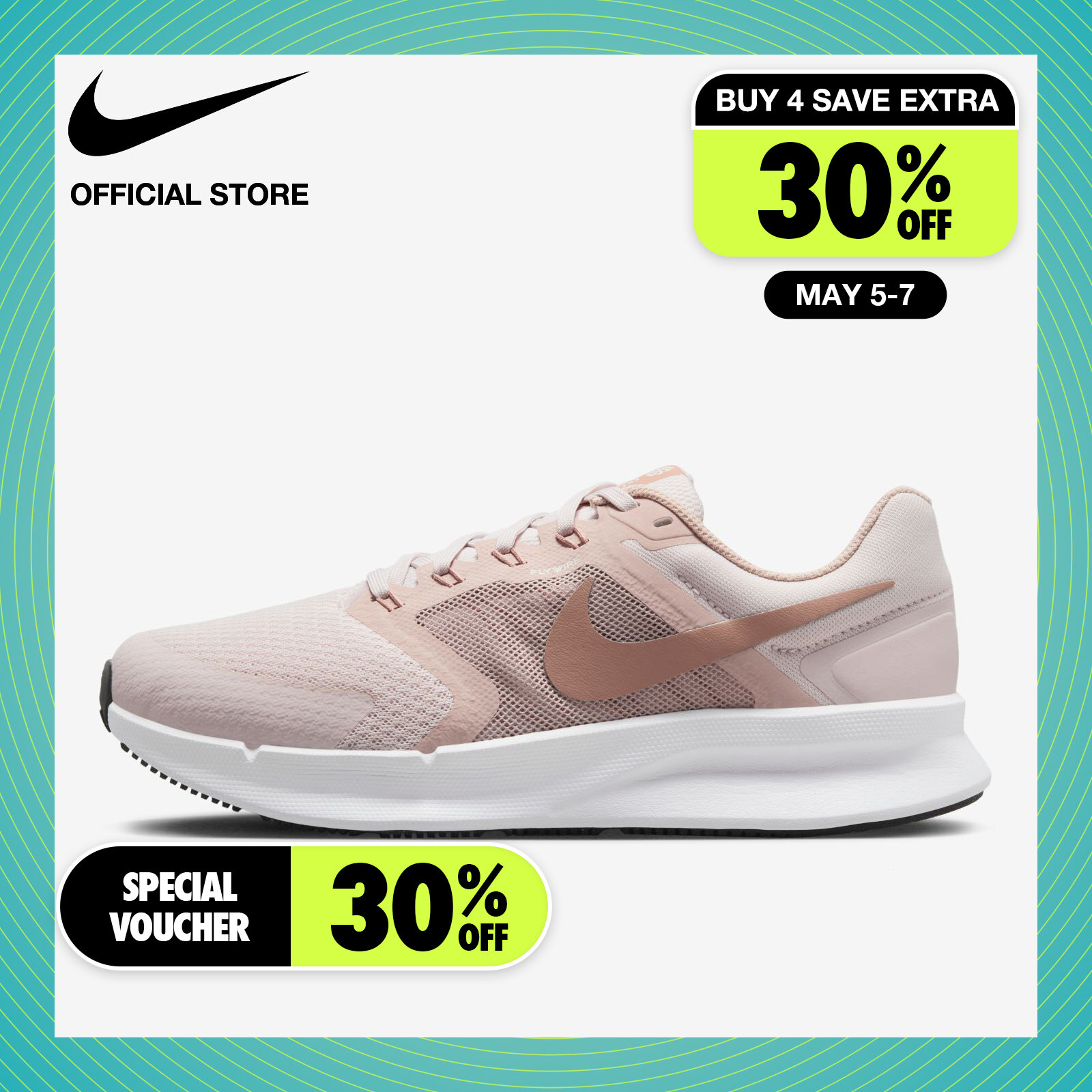 Nike Women's Run Swift 3 Road Running Shoes - Barely Rose