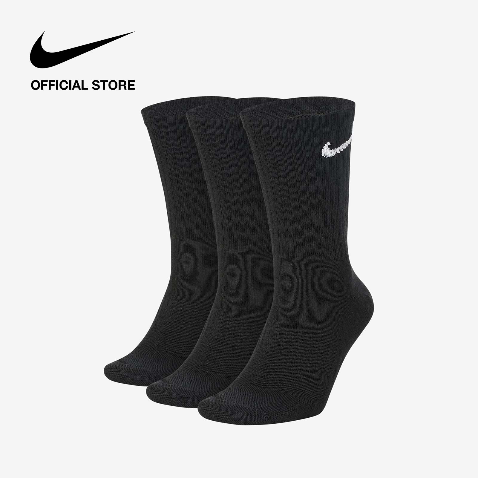 Nike Men's Everyday Lightweight Training Crew Socks (3 Pairs) - Black