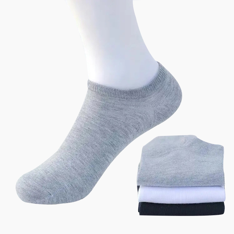 1 Pair Unisex Black Ankle Socks Men's Casual Cotton Short Socks Free Size Plain Color White Women Boat Socks