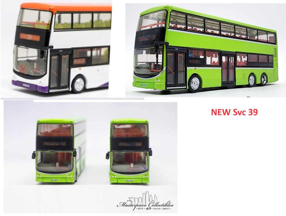 SG Seller: READY STOCK MP46 (72) (198) (39) Singapore Double Decker Bus Service 72 198 21 1/110 Scale Bus Modelling