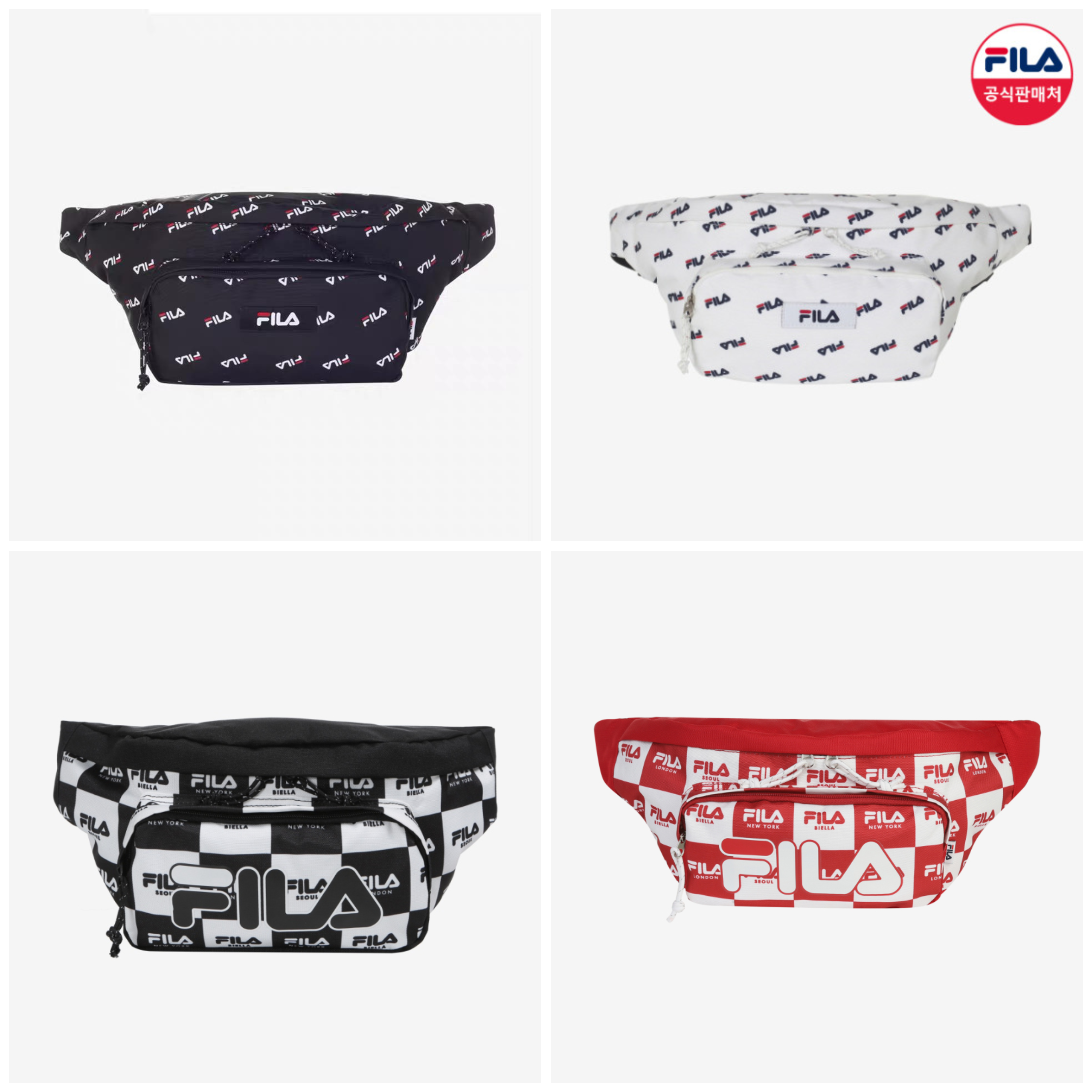 [FILA] Korea Fila Check Pattern All Over Pattern Hipsack