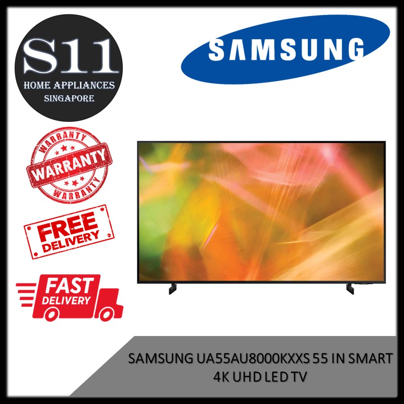 SAMSUNG UA55AU8000KXXS 55 IN SMART 4K UHD LED TV * 3 YEARS LOCAL WARRANTY * READY STOCK