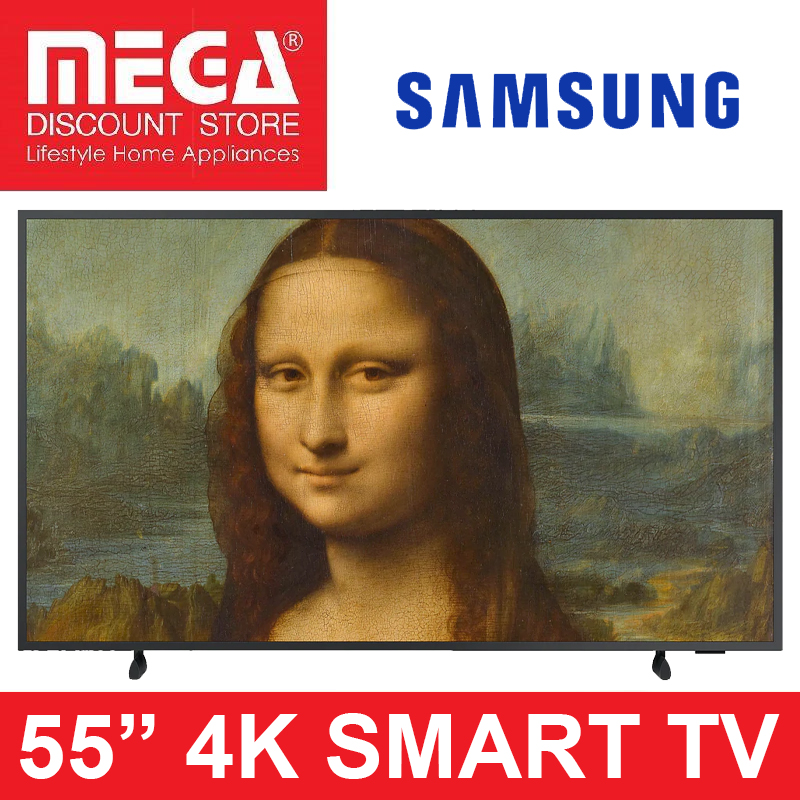 SAMSUNG QA55LS03BAKXXS 55" THE FRAME ART MODE 4K QLED SMART TV + FREE BROWN BEZEL & WALL MOUNT