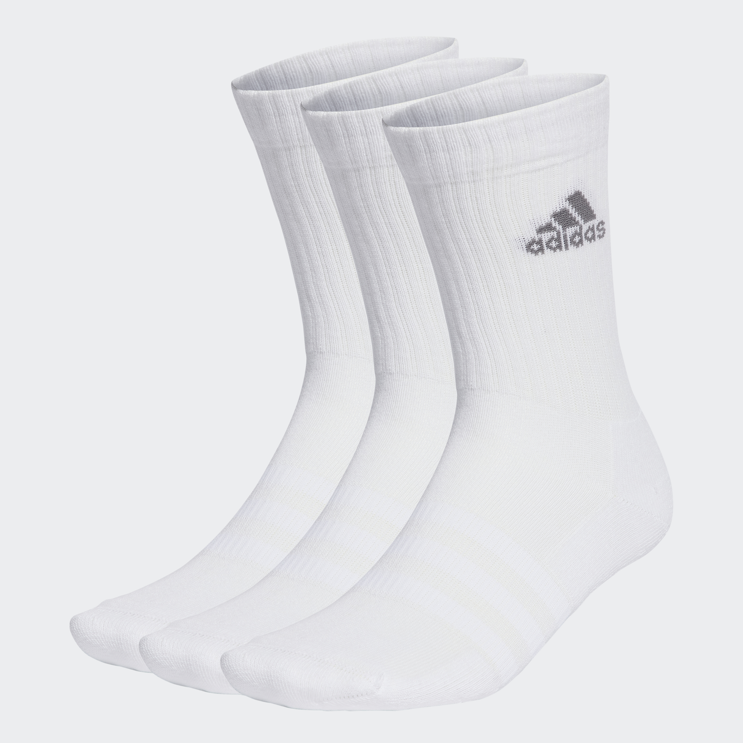 adidas Lifestyle Cushioned Crew Socks 3 Pairs Unisex White IA3949
